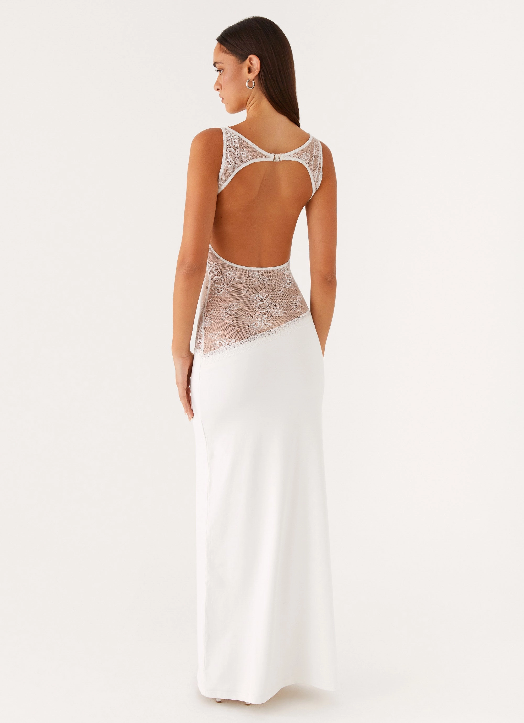 Lucinda Maxi Dress - White Fitted Design