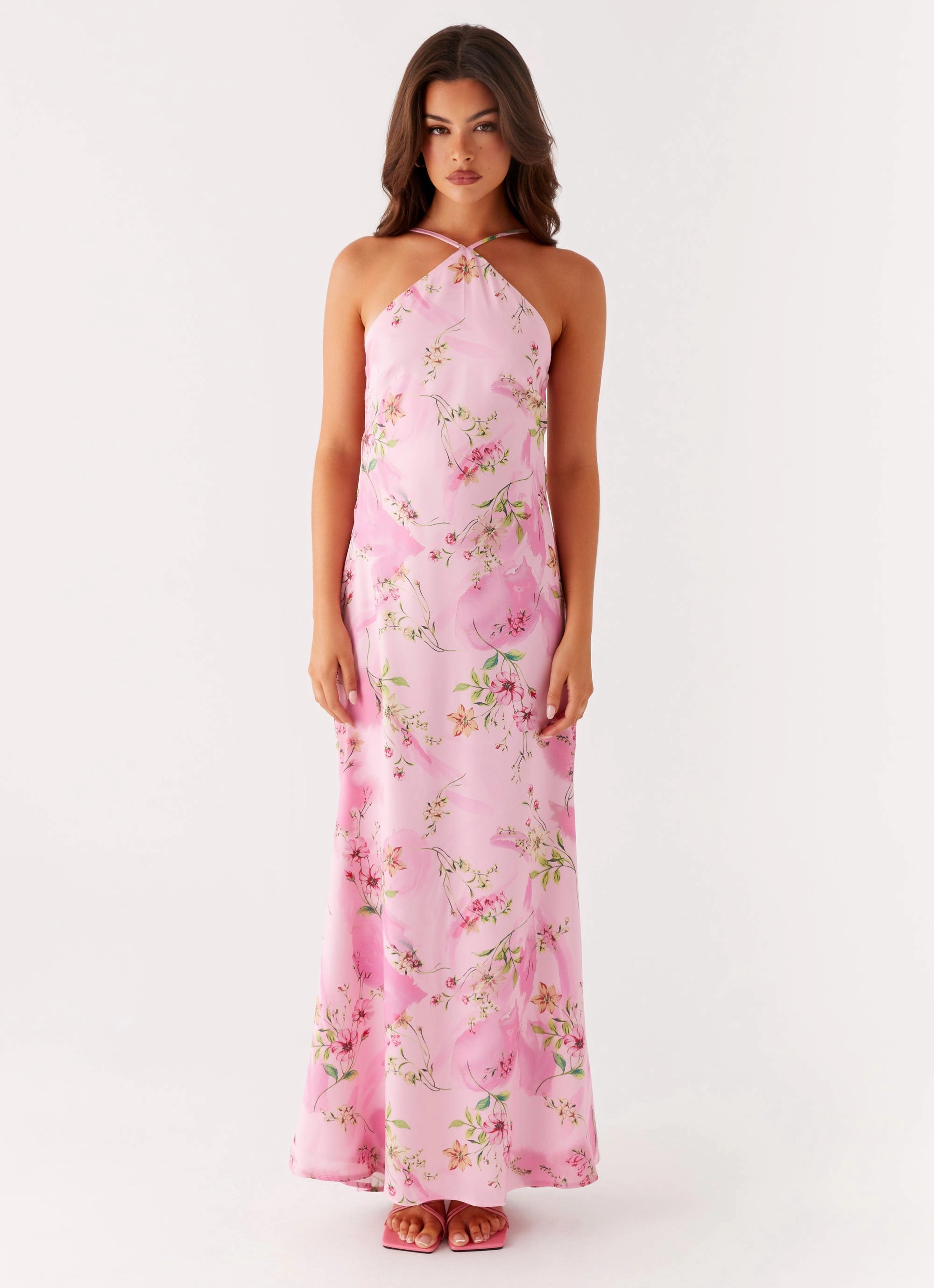 Soft Shape Pascal Maxi Dress - Pink Floral Print