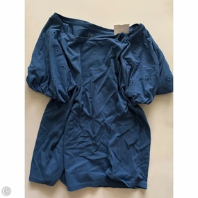 Anti Pilling Fabric Perfect For Relaxing Top Short Sleeve By Crown And Ivy In Blue, Size: 2x