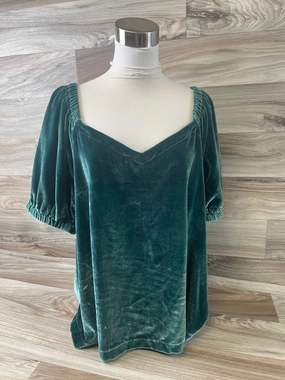 Easy Comfort MultipurposeUse Top Short Sleeve Basic By Loft In Green, Size: Xl