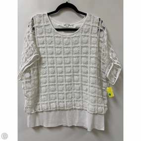 Cycling endurance Casual Vibe Top Short Sleeve By Chicos In White, Size: 1x