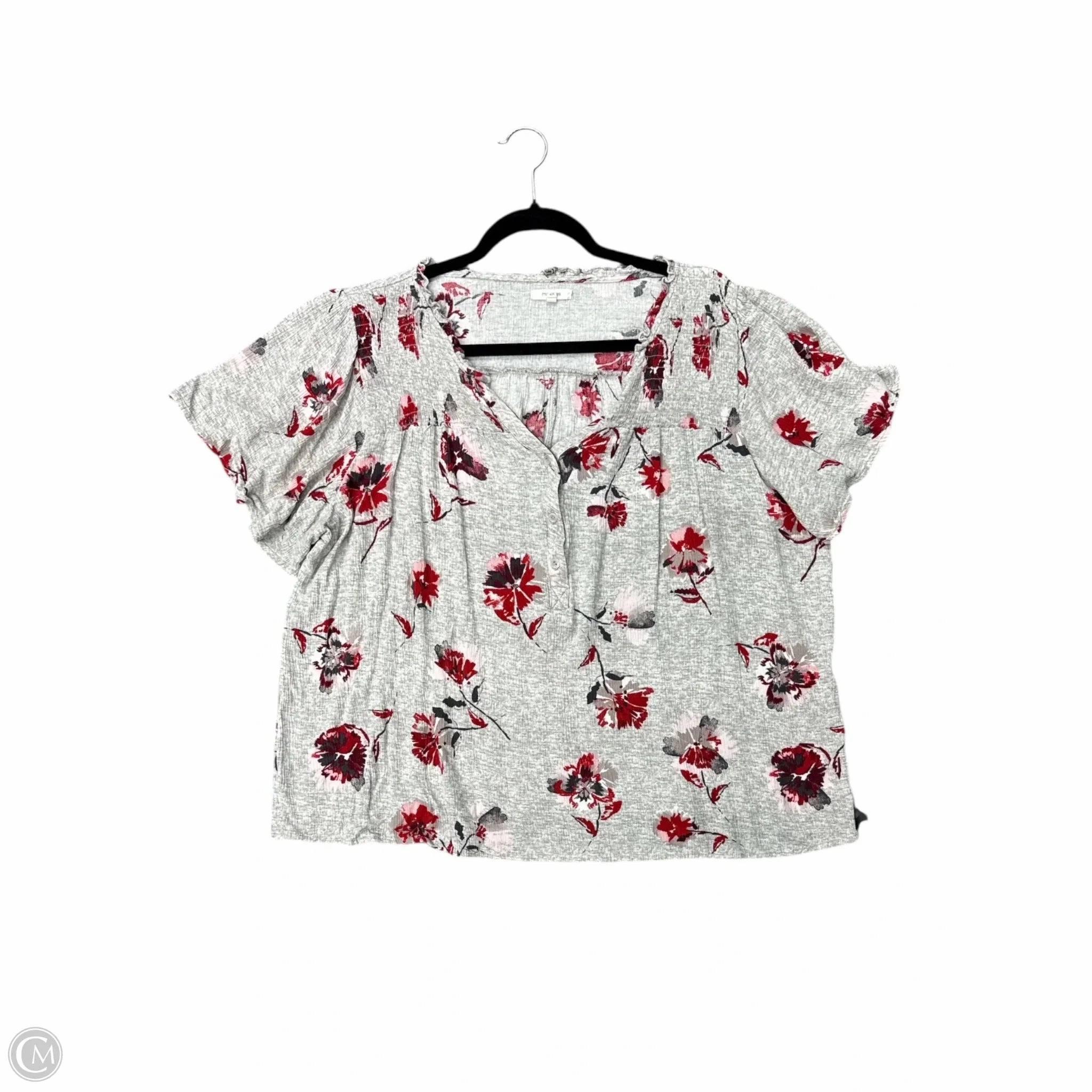 Active Wearable Top Short Sleeve By Maurices In Grey, Size: 2x