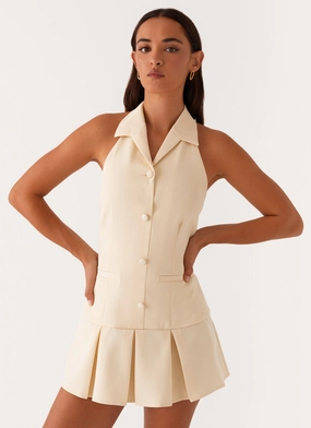 Minimalist-Trend Payton Mini Dress - Lemon
