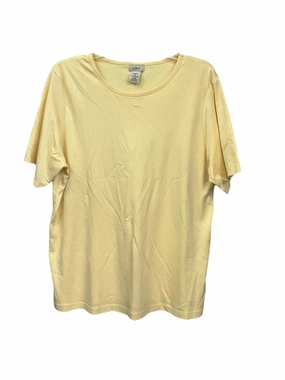 Easy Comfort Yellow Top Short Sleeve Ll Bean, Size 1x