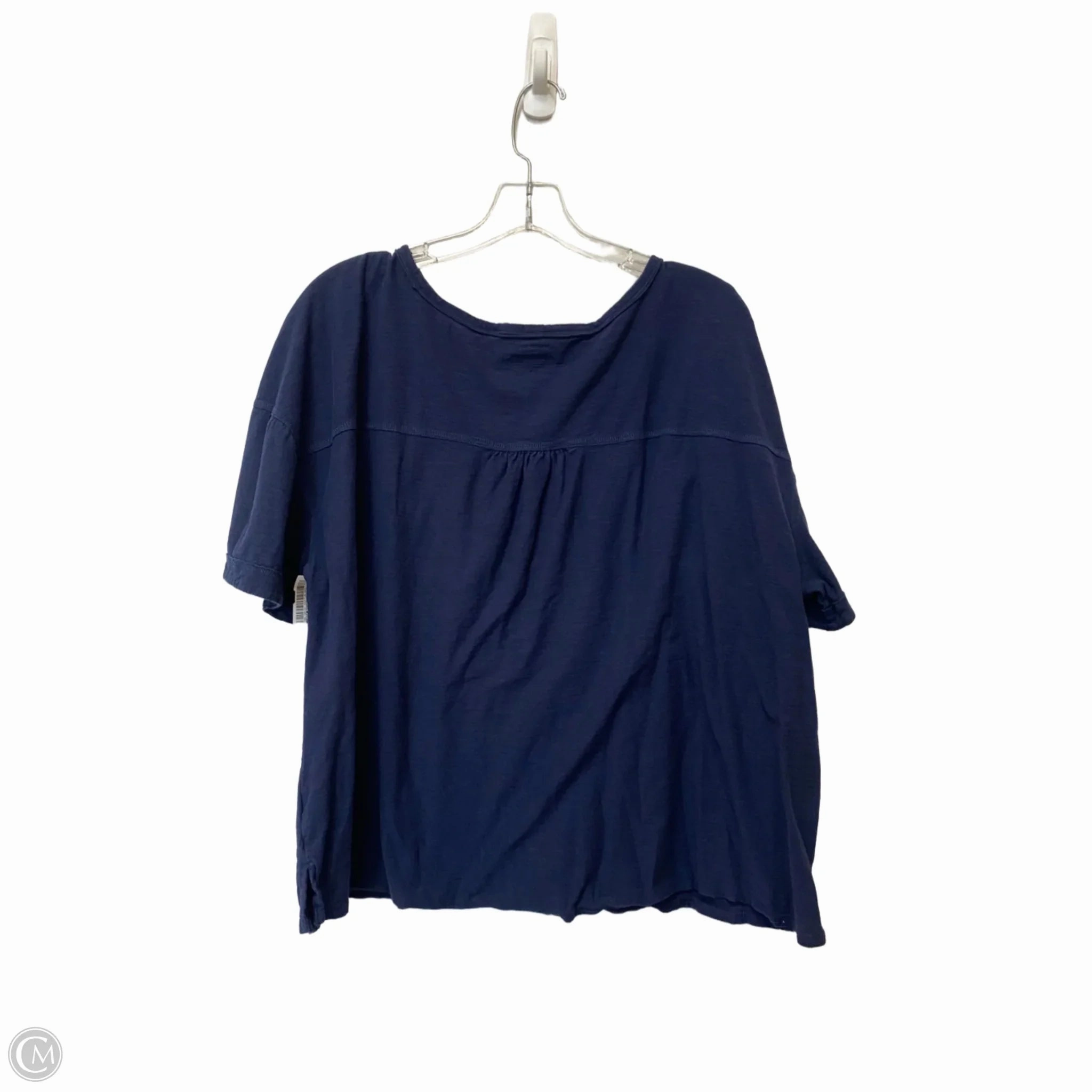 Top Short Sleeve Basic By West Bound In Blue, Size: 3x High Density Knit