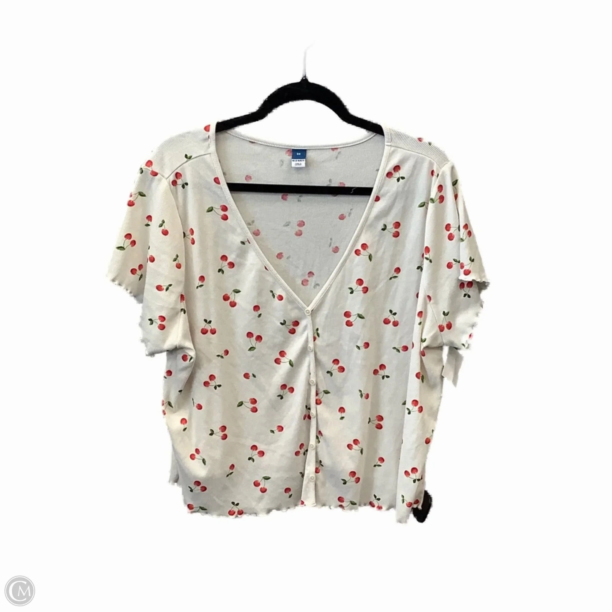 Cozy Wearable Classic Trend Look Top Short Sleeve By Old Navy In White, Size: 3x