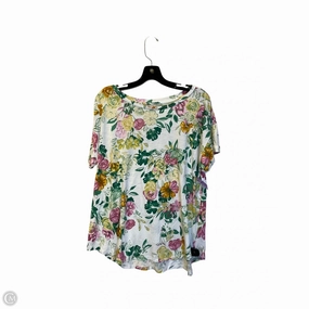 Sustainable Fibers Comfortable And Trendy Top Short Sleeve By Maurices In Green & White, Size: 1x