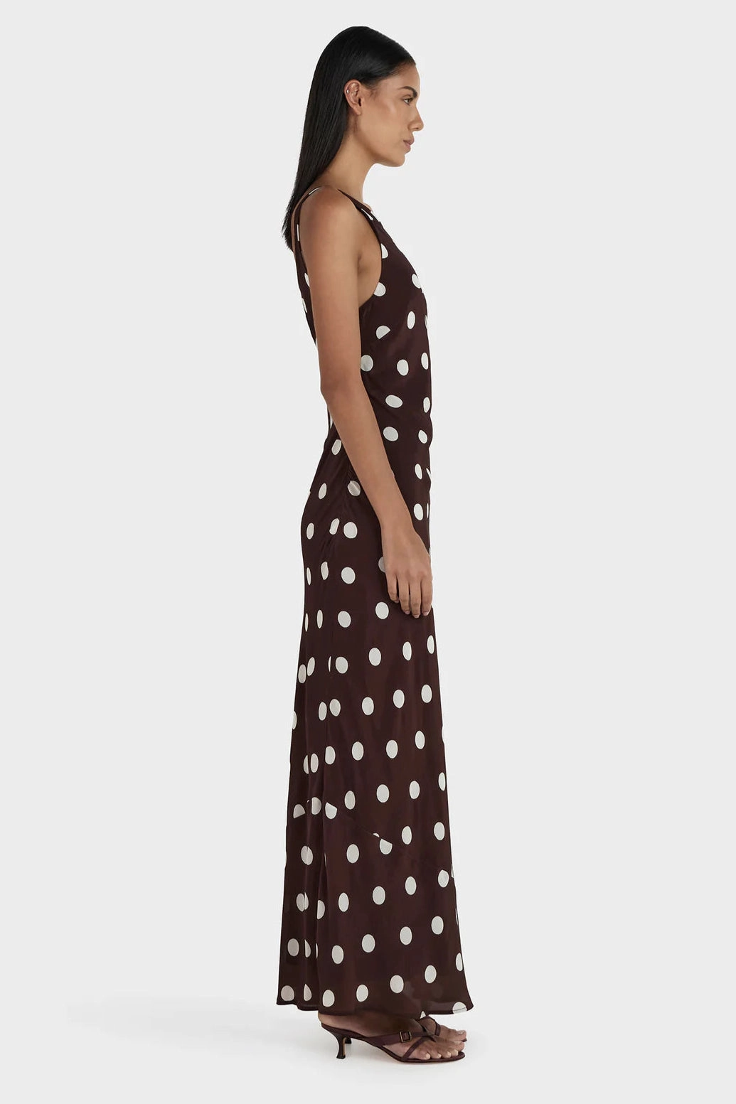 Quick Outfit Mizzi Pinot Polka Dot Sleeveless Midi Dress