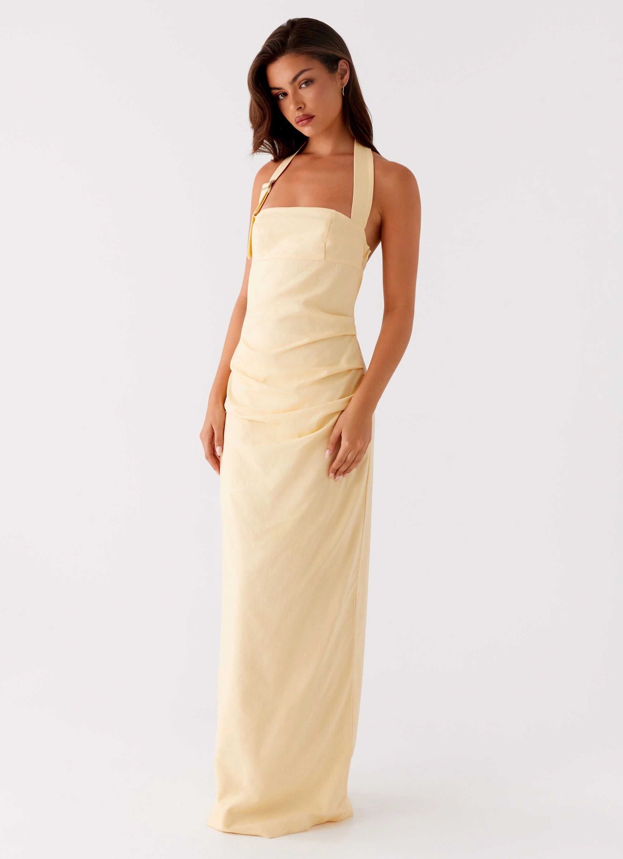 Rumour Has it Maxi Dress - Yellow Timeless Waist Fit flattering appearance