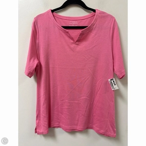 Casual Design Fit Top Short Sleeve By Talbots In Pink, Size: Xl