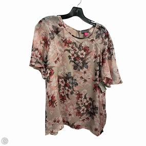 Top Short Sleeve By Vince Camuto In Floral Print, Size: 1x Casual Statement