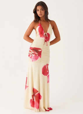 Hollywood Maxi Dress - Orchid Yellow Flattering Look