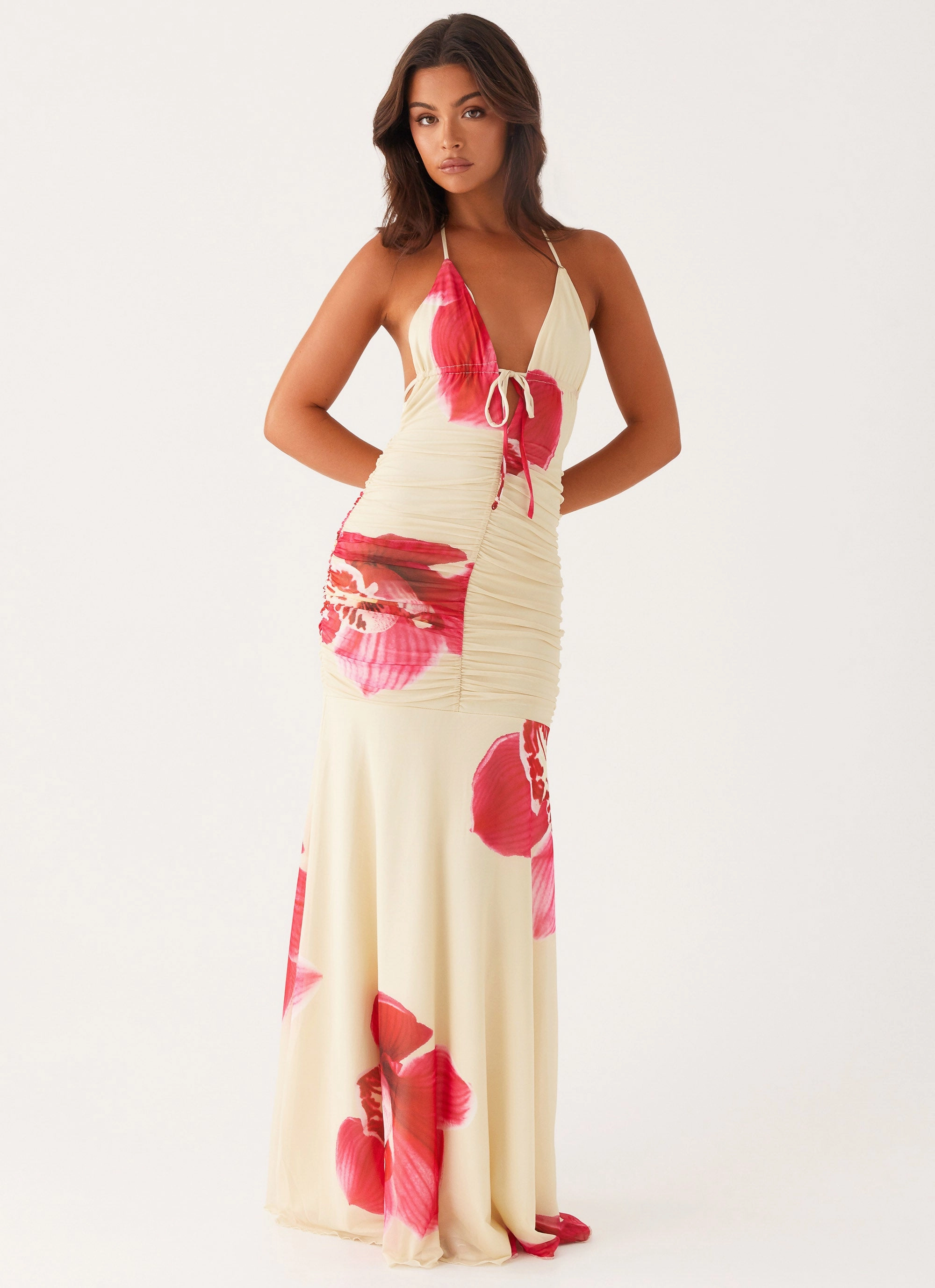 Hollywood Maxi Dress - Orchid Yellow Flattering Look