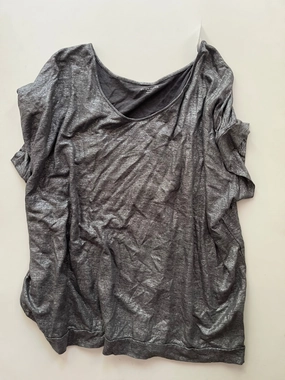 Top Short Sleeve By Eileen Fisher In Silver, Size: 1x Floral freshness Sleek Design