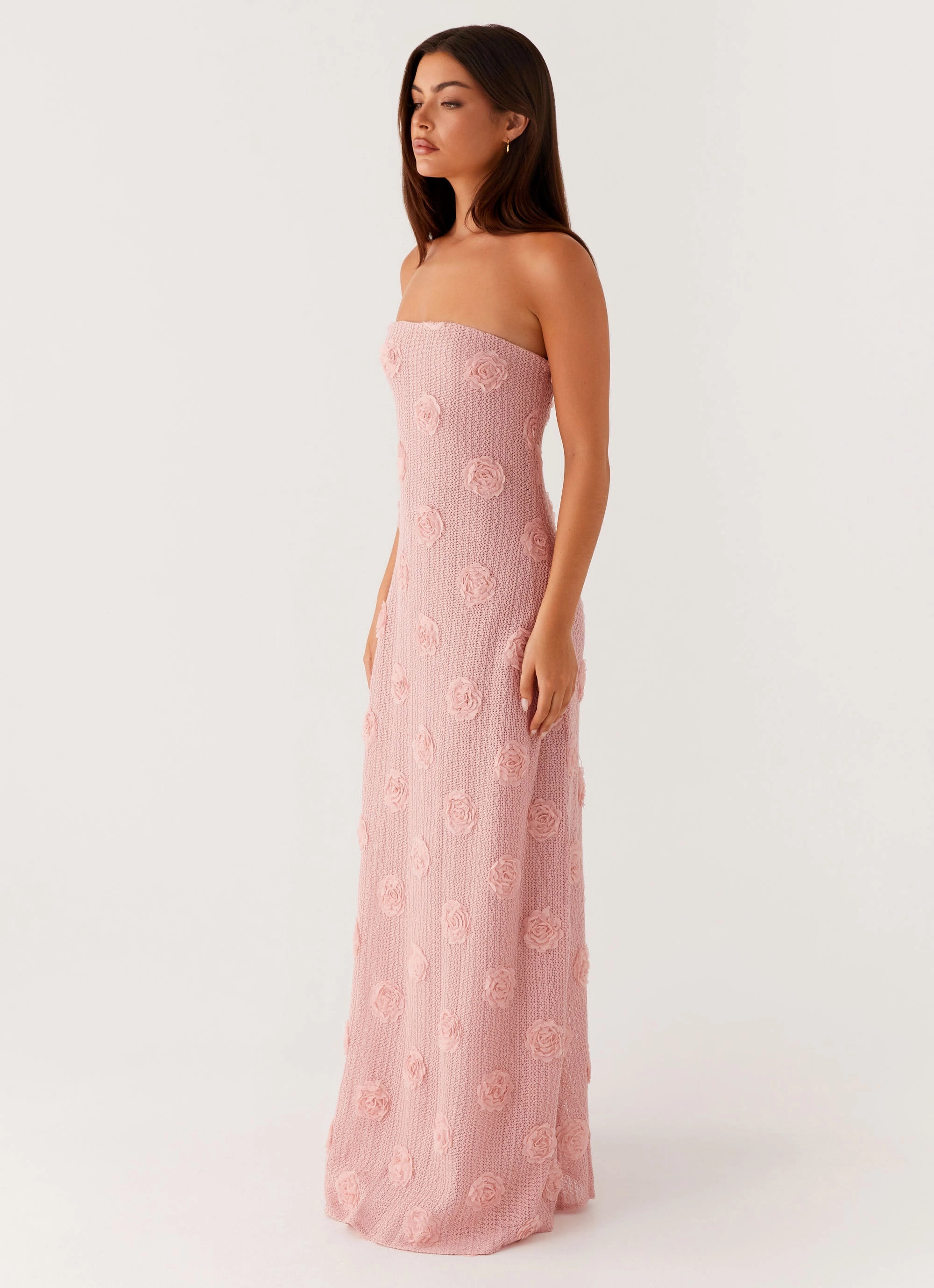 Holly Maxi Dress - Pink Sophisticated Touch ElasticWaistband