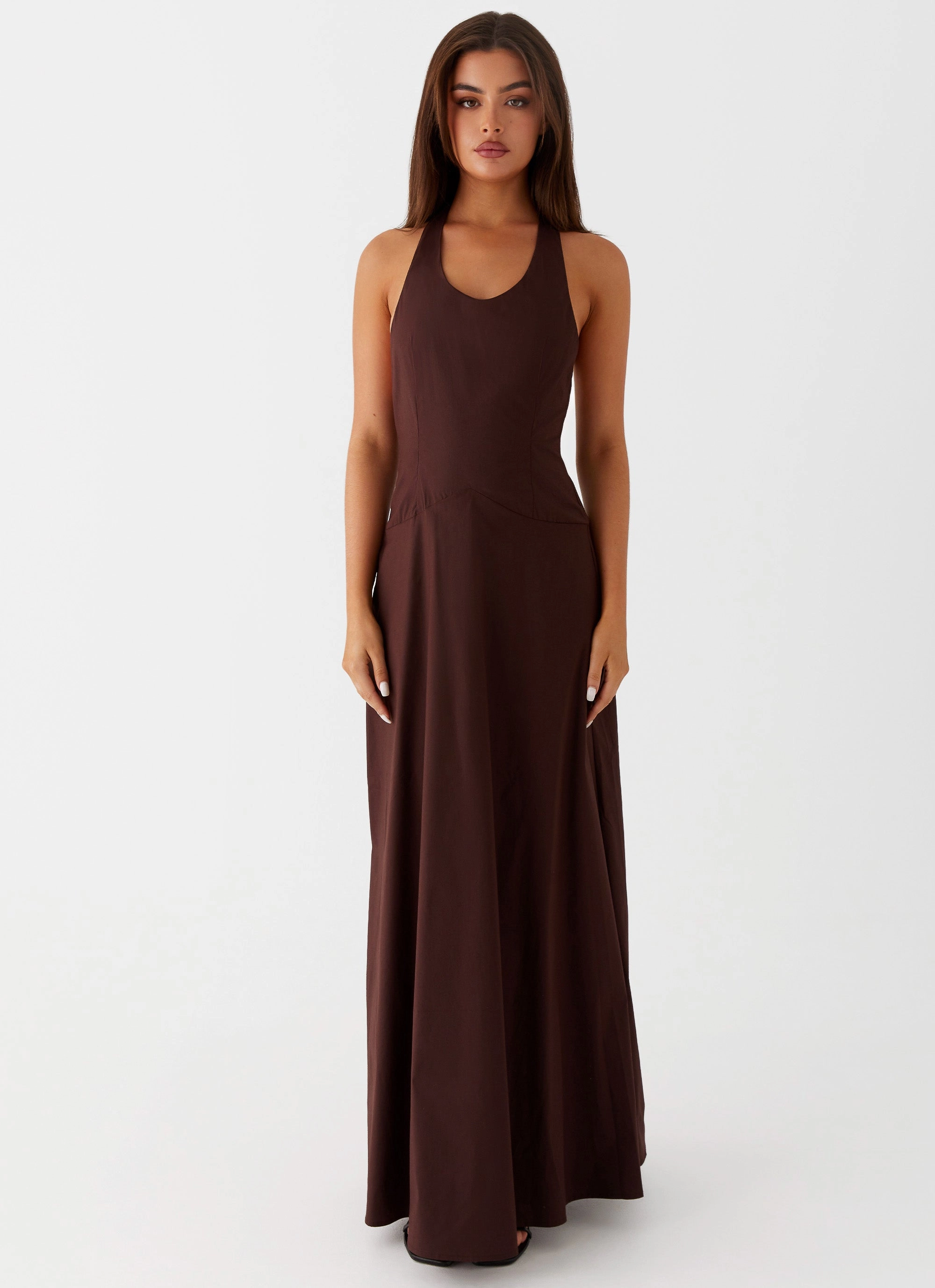 Neutral Feel Vestige Maxi Dress - Chocolate