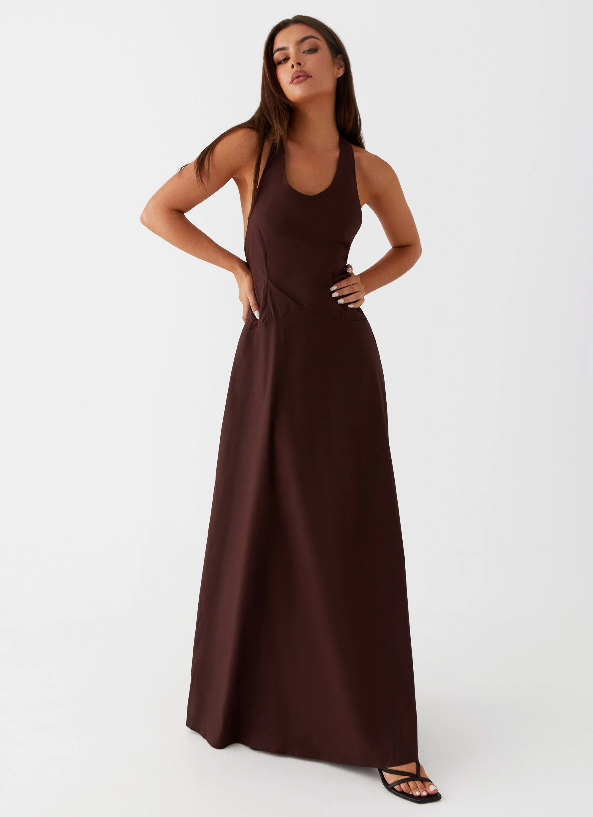 Texture Flow Vestige Maxi Dress - Chocolate