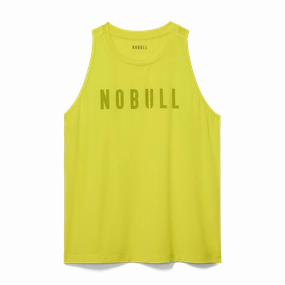 Stretchable Blend DoubleStitched Hemming Women's NOBULL High-Neck Tank