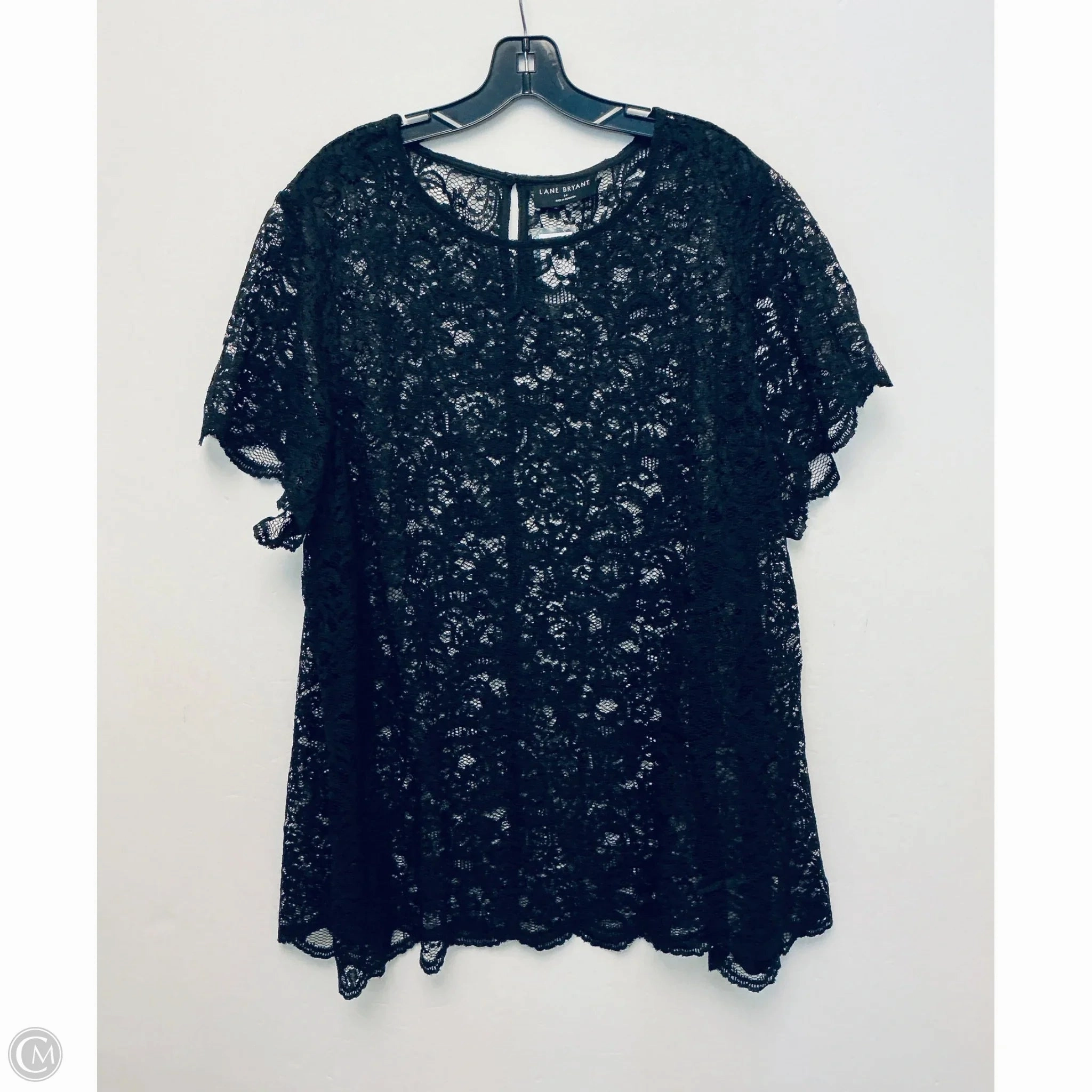 Chilly Day Comfort Top Short Sleeve Basic By Lane Bryant In Black, Size: 2x