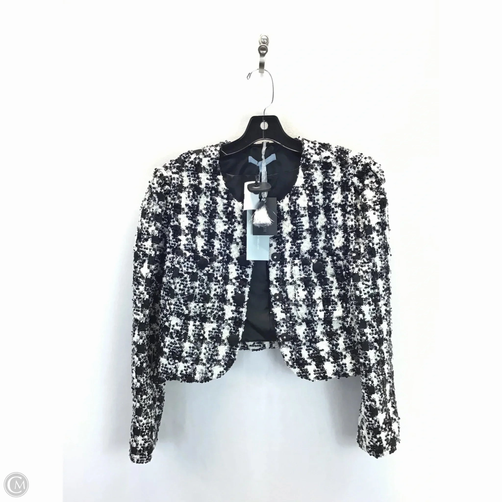 FadeResistant Print Eco Certified Textile Jacket Other By Antonio Melani In Black & White, Size: 4