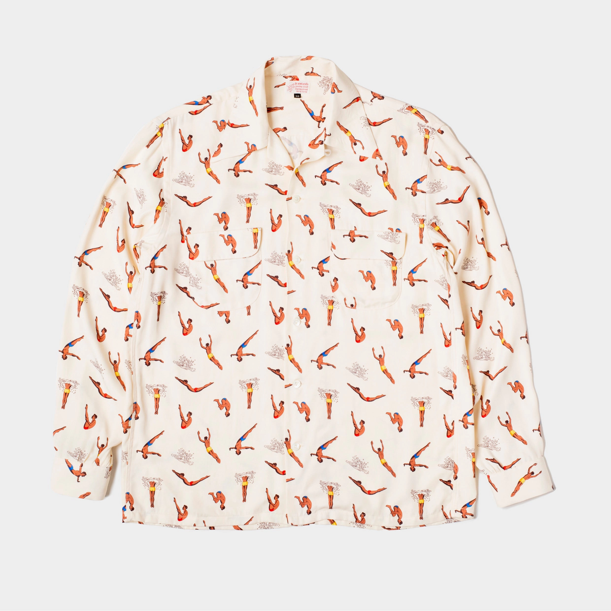 Sleeveless Cut Rayon Shirt Diving