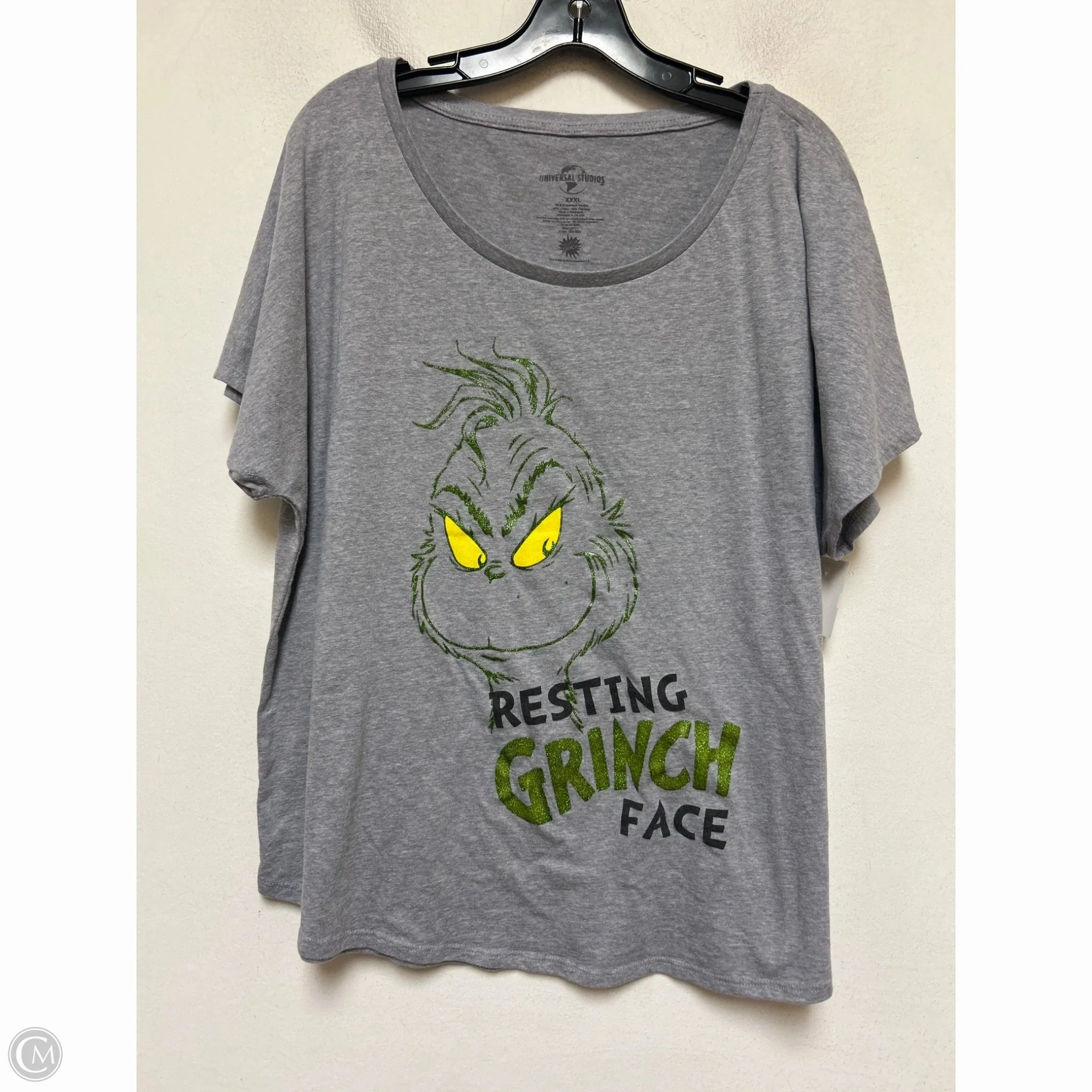 HighThreadCount Top Short Sleeve Basic By Clothes Mentor In Grey, Size: 3x