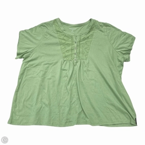 Top Short Sleeve By Woman Within In Green, Size: 3x Light Fit Wear
