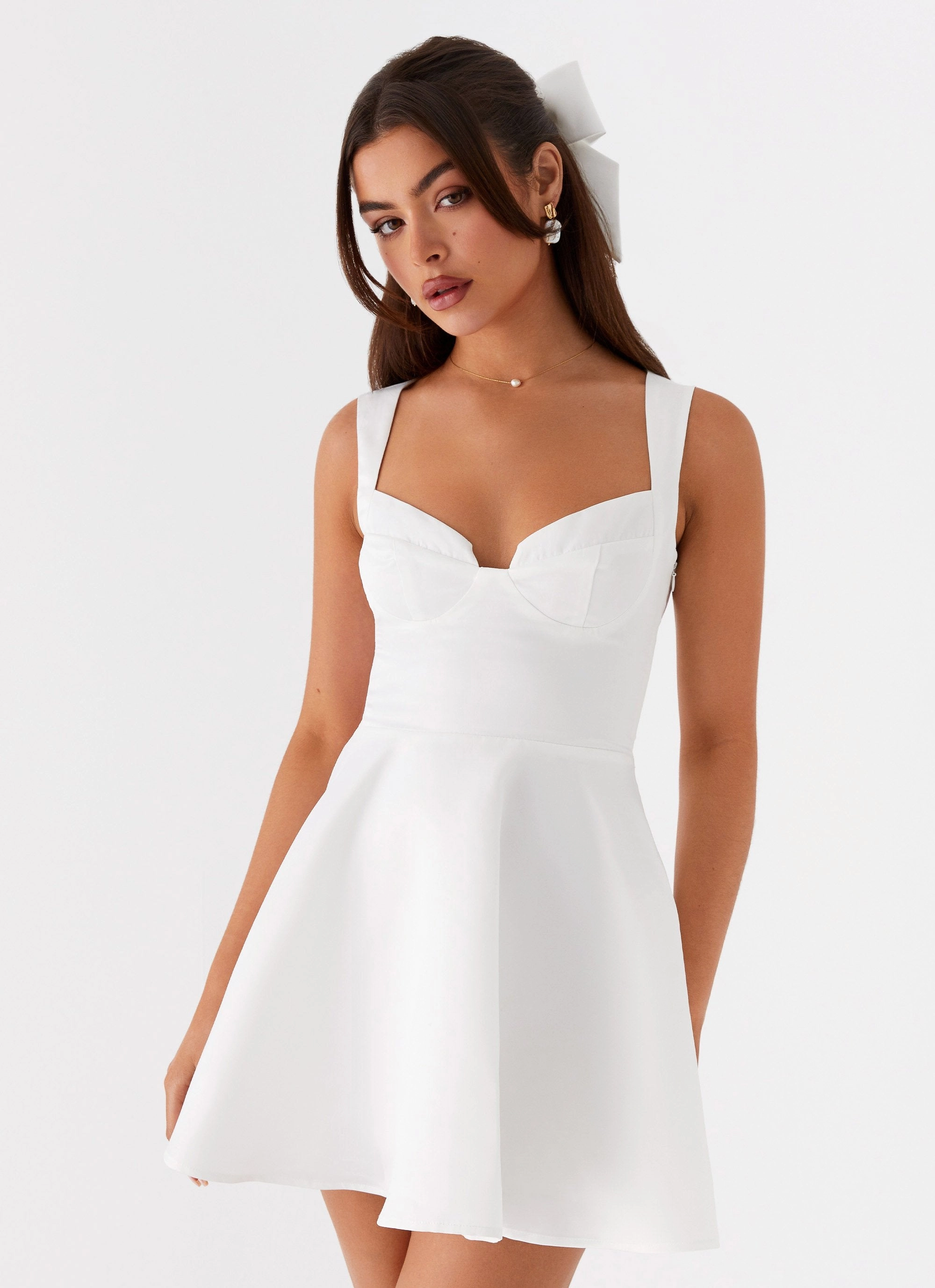 Candice Mini Dress - White Beachwear