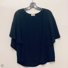 Casual and Soft Simple Comfort Top Short Sleeve By Clothes Mentor In Black, Size: 1x