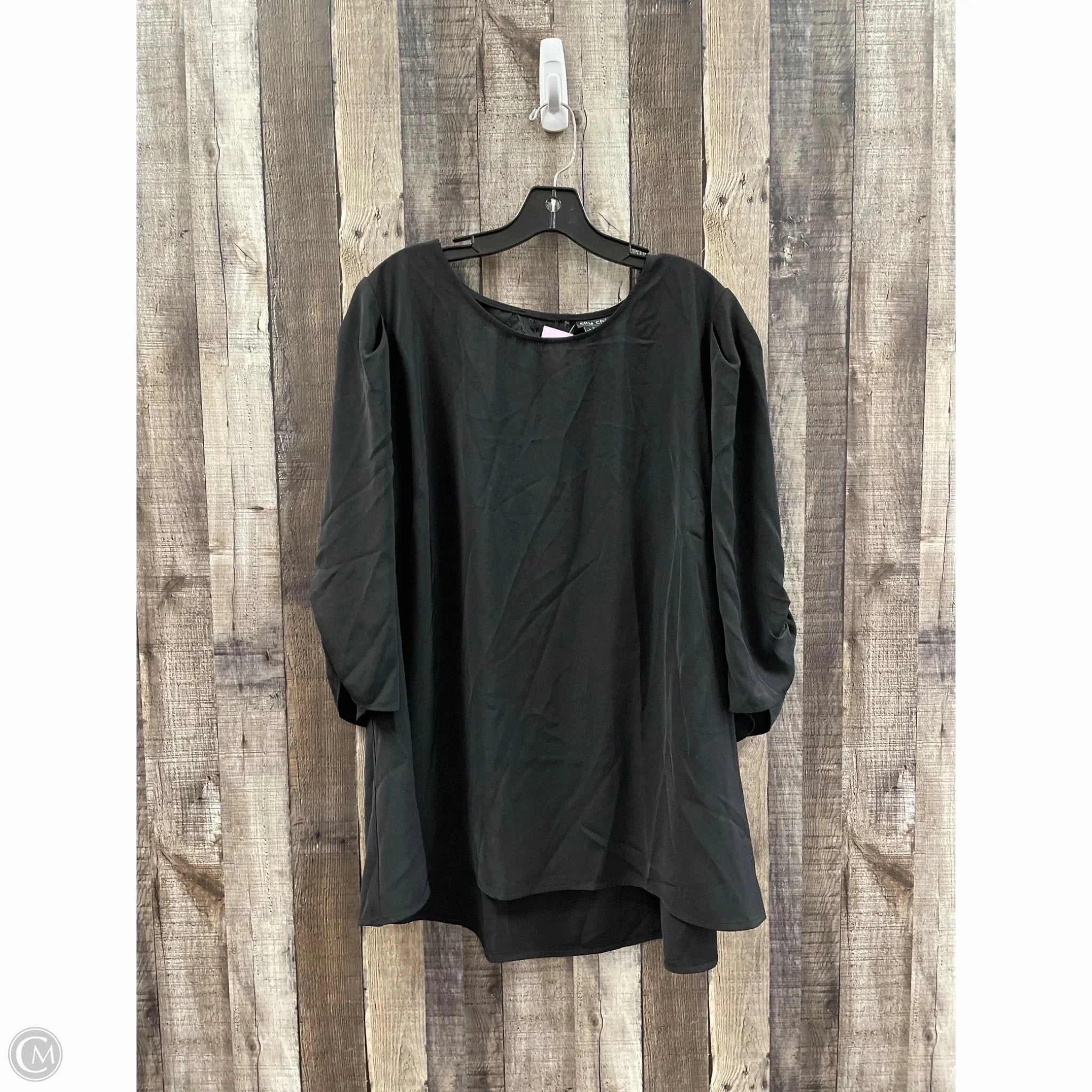 Top Short Sleeve By City Chic In Black, Size: 2x Everyday Wearable