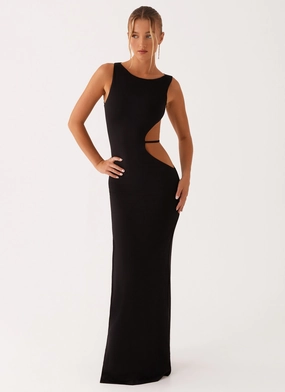 Sutton Maxi Dress - Black Sleek Flex Casual day-to-night piece