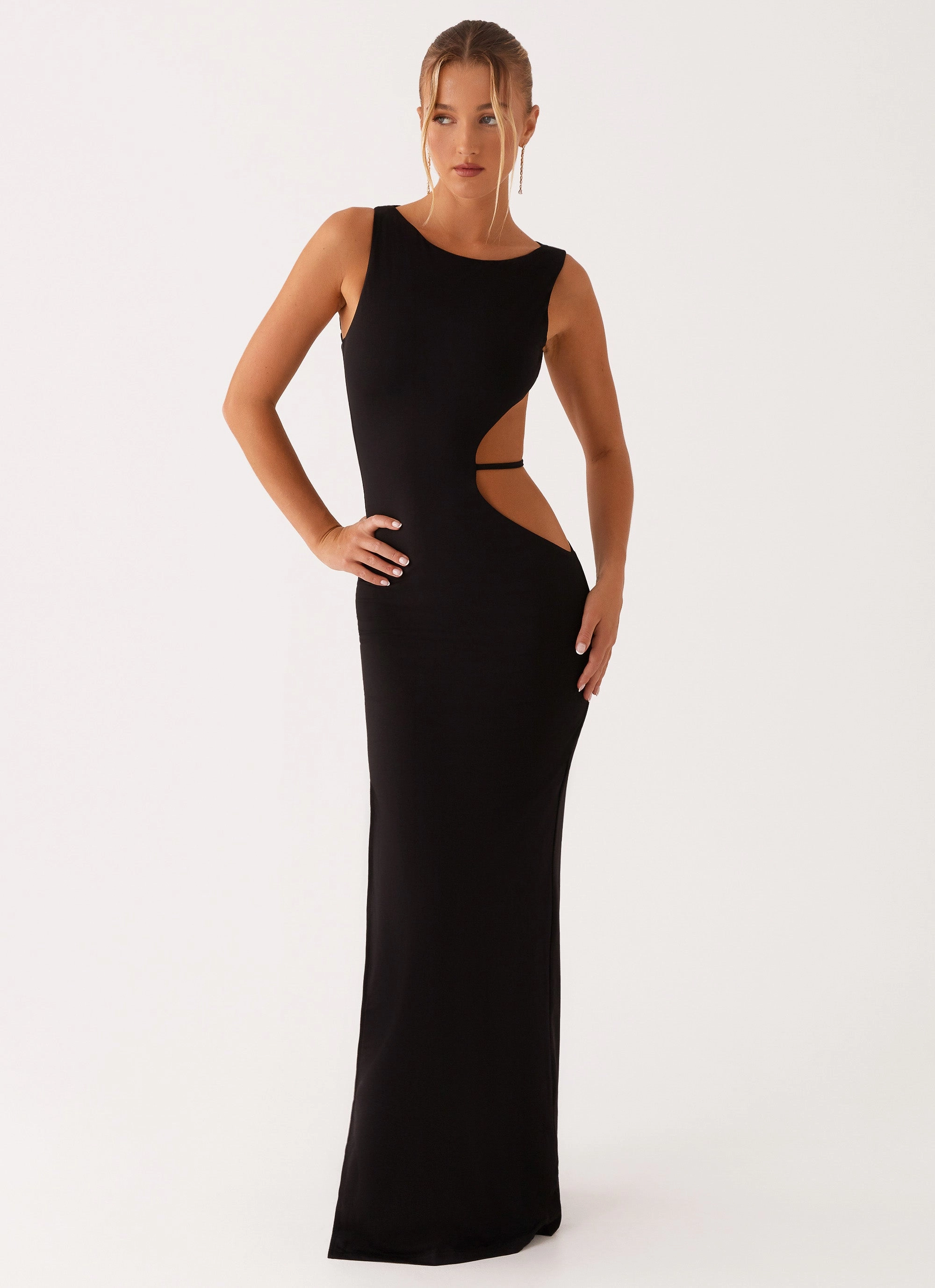 Sutton Maxi Dress - Black Sleek Flex Casual day-to-night piece
