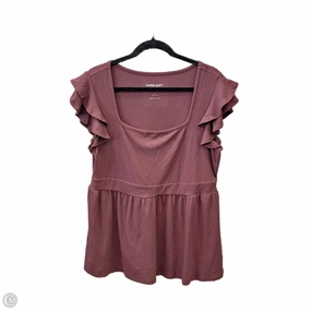 Top Short Sleeve By Torrid In Purple, Size: 1x skinny but not tight