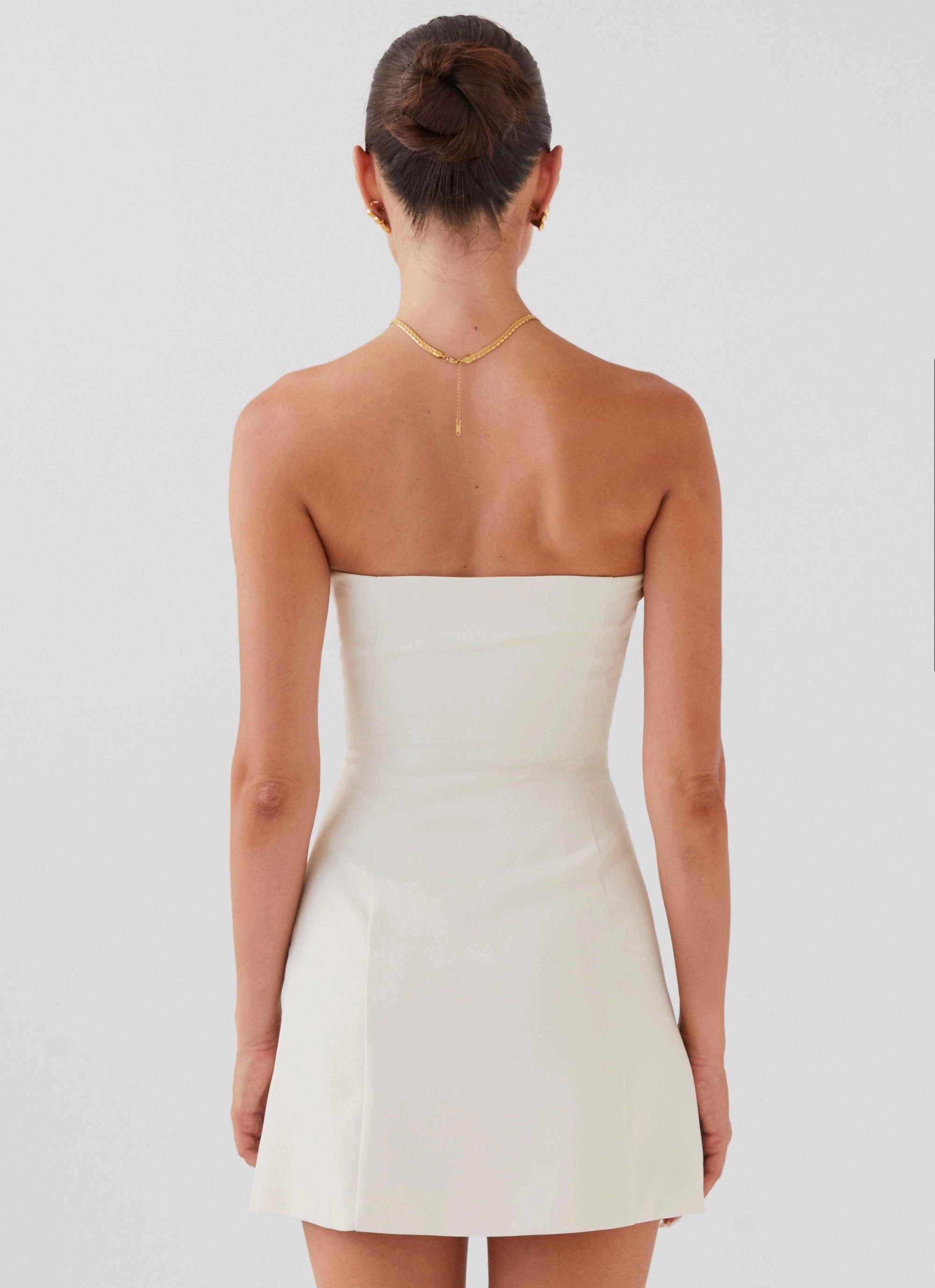 Ayanna Strapless Mini Dress - Ivory Dream Look