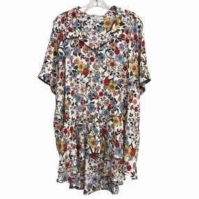 Top Ss By Ophelia Roe In Floral Print, Size:3X Seasonal Outfit