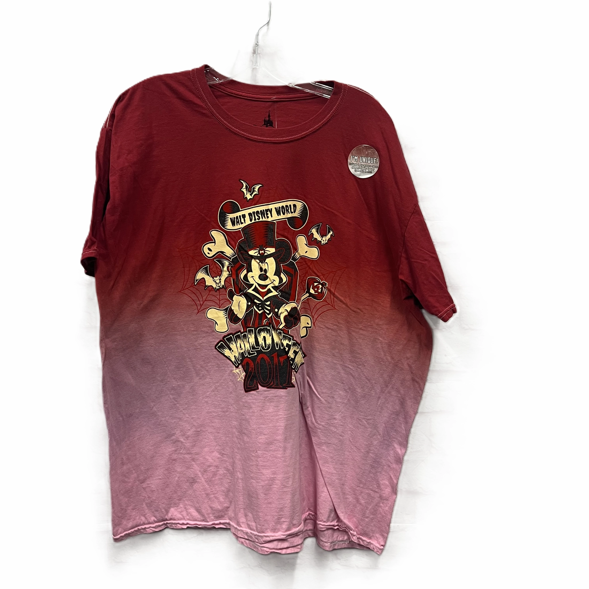 Top Short Sleeve By Walt Disney In Red, Size: 2x Casual Vibes