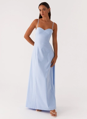 Clear As Day Maxi Dress - Blue Sleek and Sleek