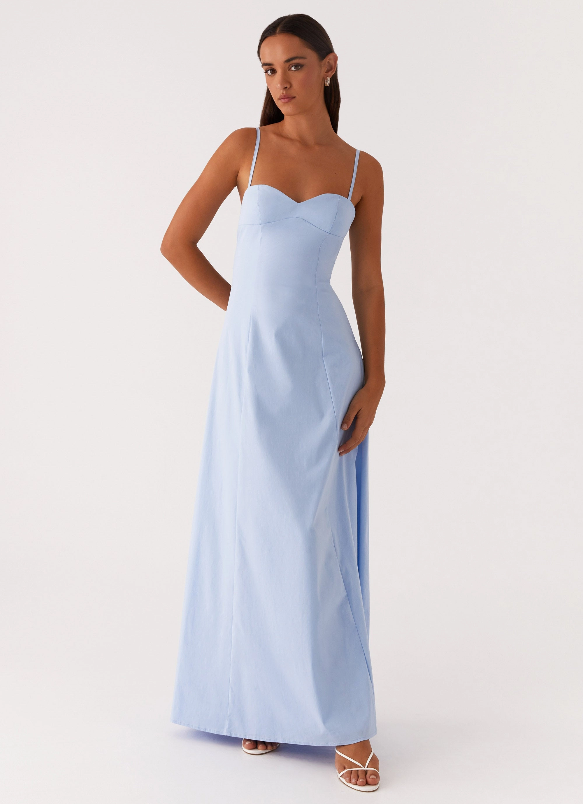 Clear As Day Maxi Dress - Blue Sleek and Sleek
