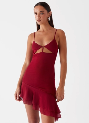 Mallory Mini Dress - Cherry Red Pure Motion