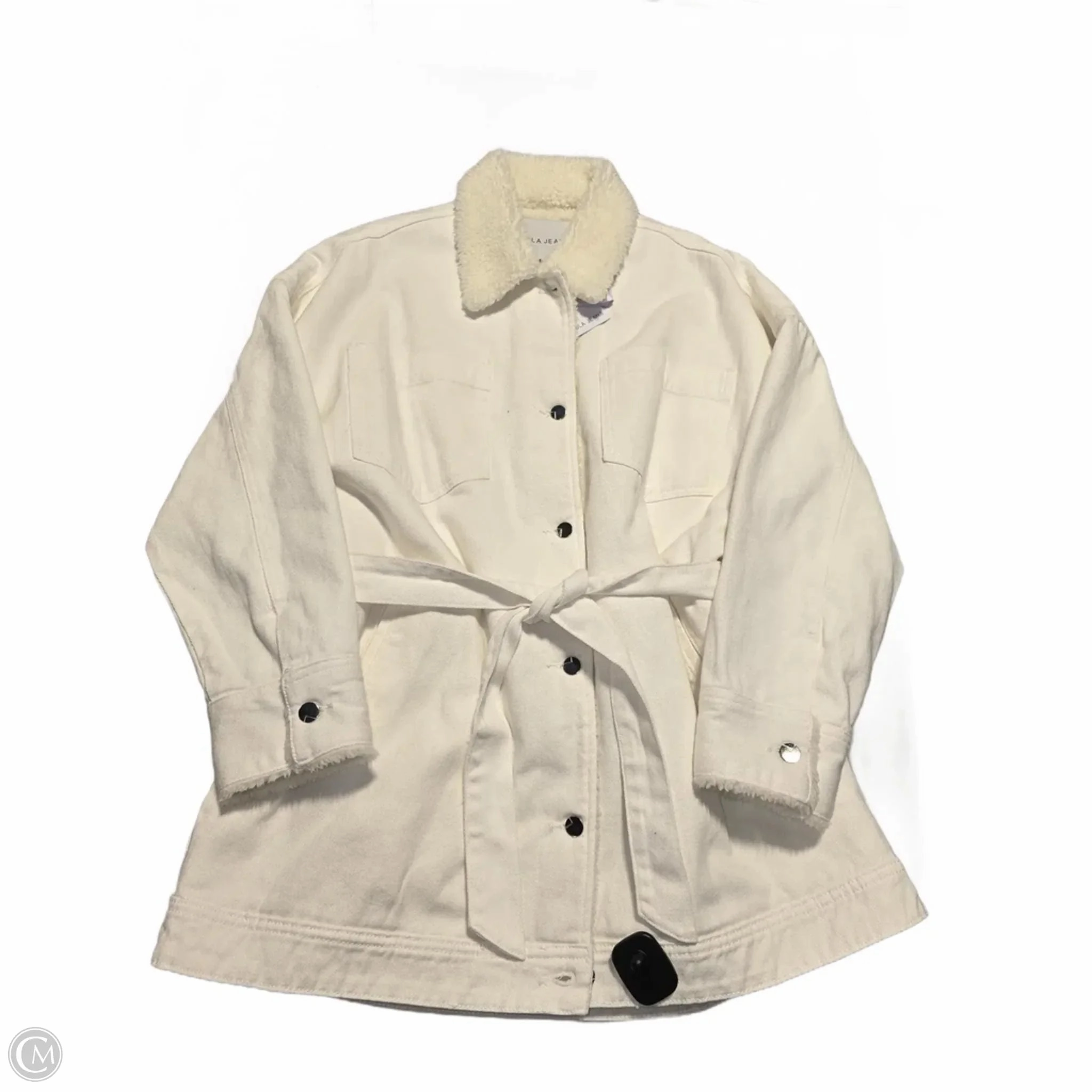 Friction Reducing Lining Coat Faux Fur & Sherpa By Lola In White, Size: Xl