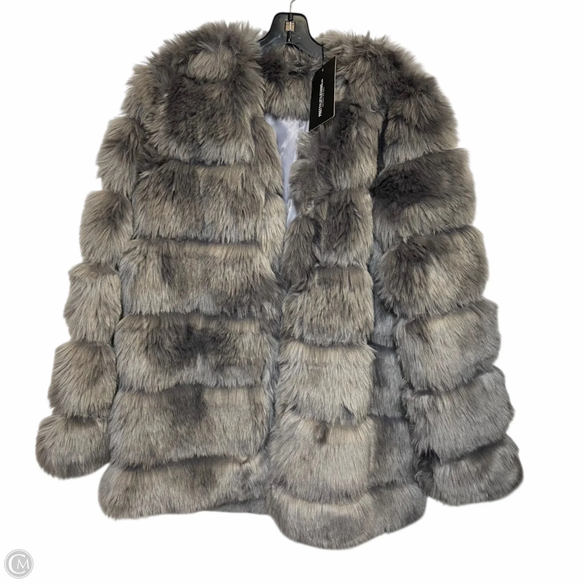 Coat Faux Fur & Sherpa By Pretty Little Thing In Purple, Size: S Tech Use Crisp Look