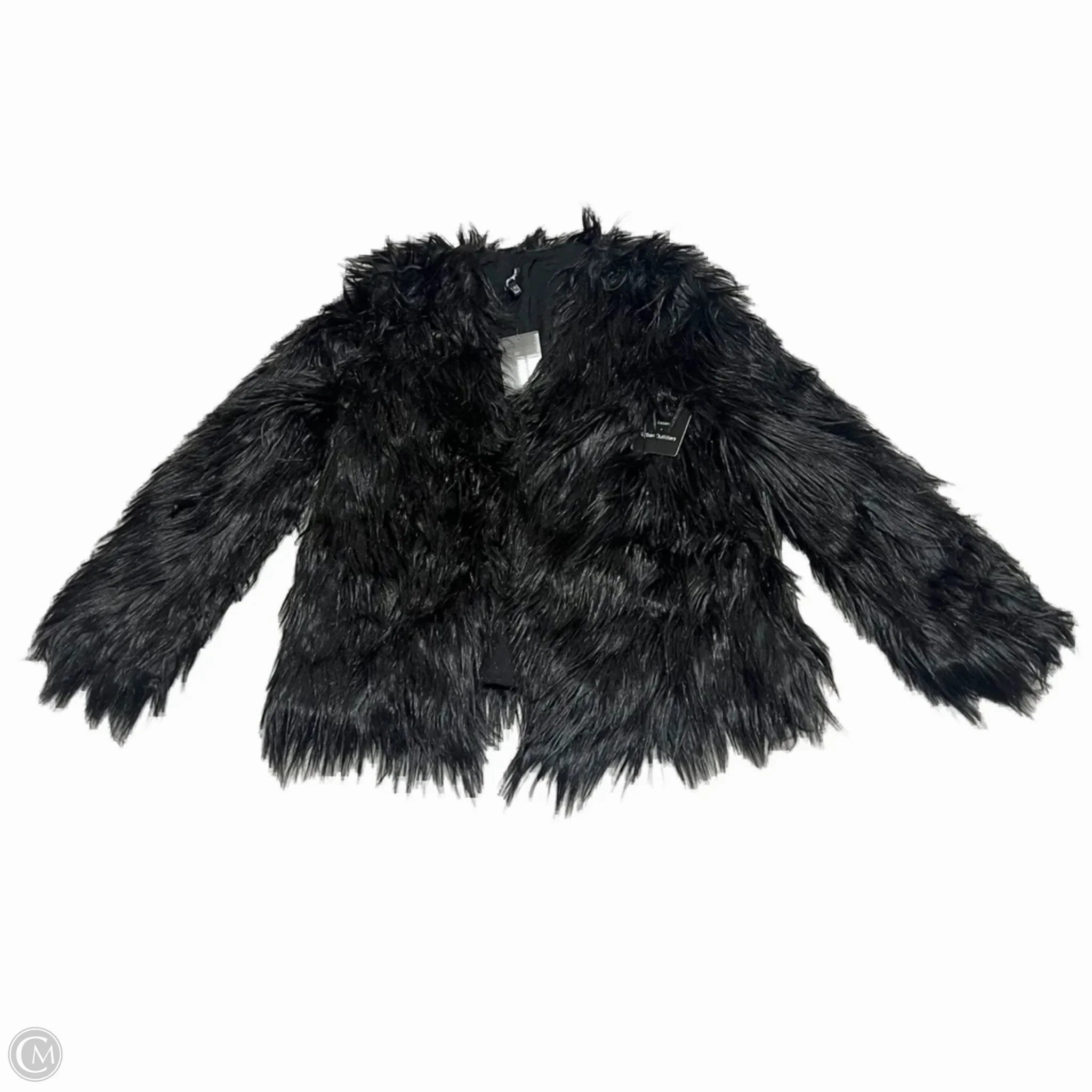 Classic Fit Casual Work Look Coat Faux Fur & Sherpa By Urban Outfitters In Black, Size: M