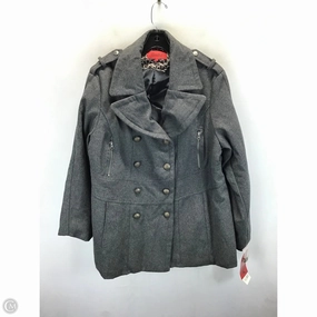 Anytime Outer Fit Coat Peacoat By Clothes Mentor In Grey, Size: 1x