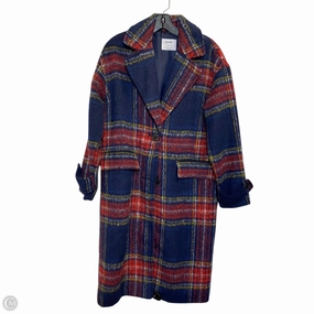 Coat Peacoat By Old Navy In Blue & Red, Size: Xs ZipperClosure Relaxed Fit Structure