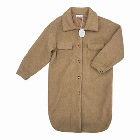 Coat Peacoat By Petal & Pup In Brown, Size:S Zipper Closure Mechanism Heat Guard