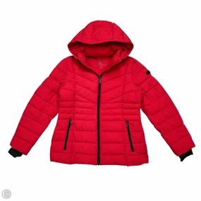 Coat Puffer & Quilted By Bcbgmaxazria In Red, Size: M Moisture Managing Liner Lightweight Packability