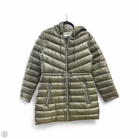 Coat Puffer & Quilted By Dkny In Green, Size: Xs NonRestrictiveFit Button Closure