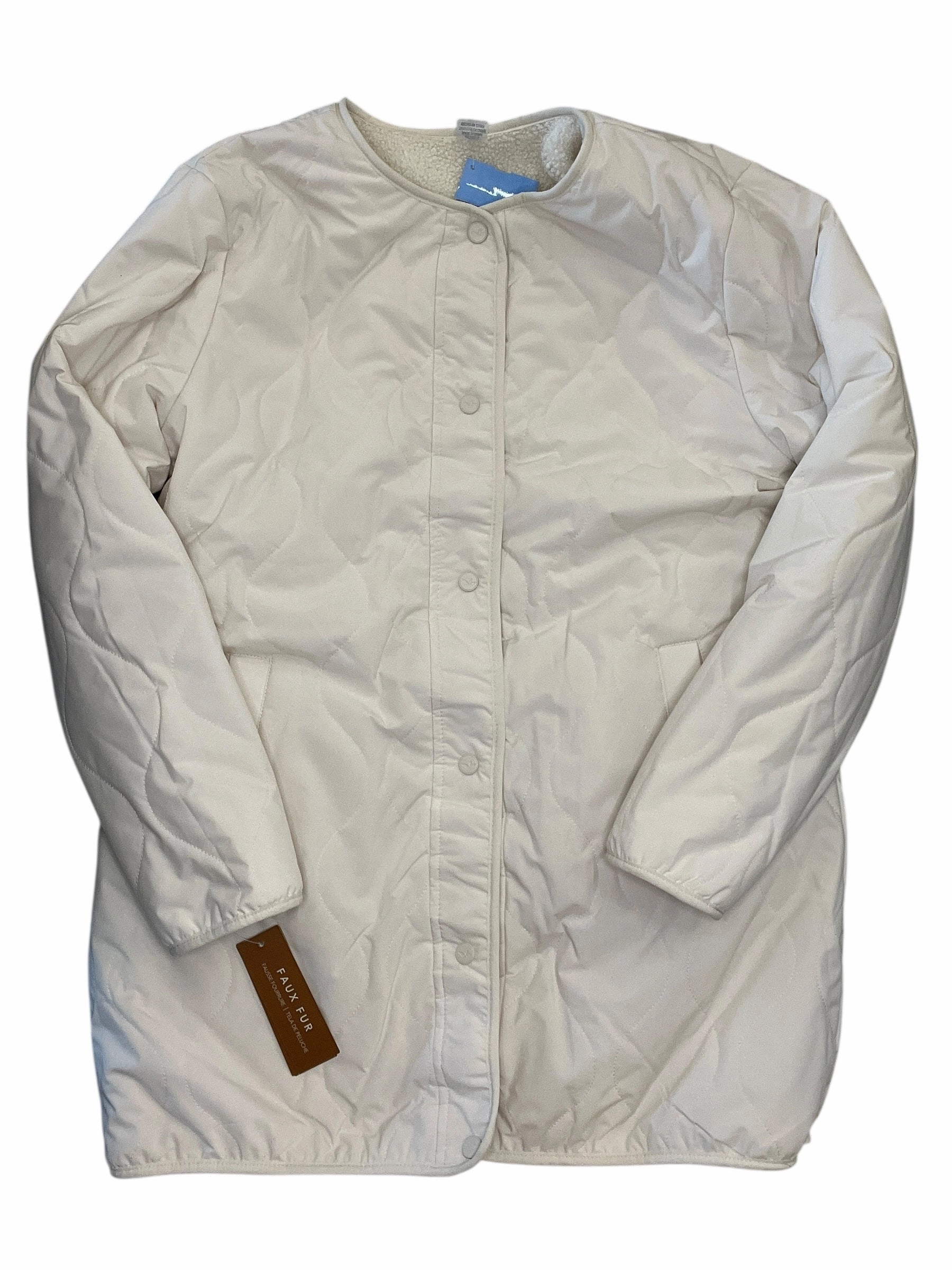 Coat Puffer & Quilted By Koolaburra By Ugg In Cream, Size:L Reinforced Zippers