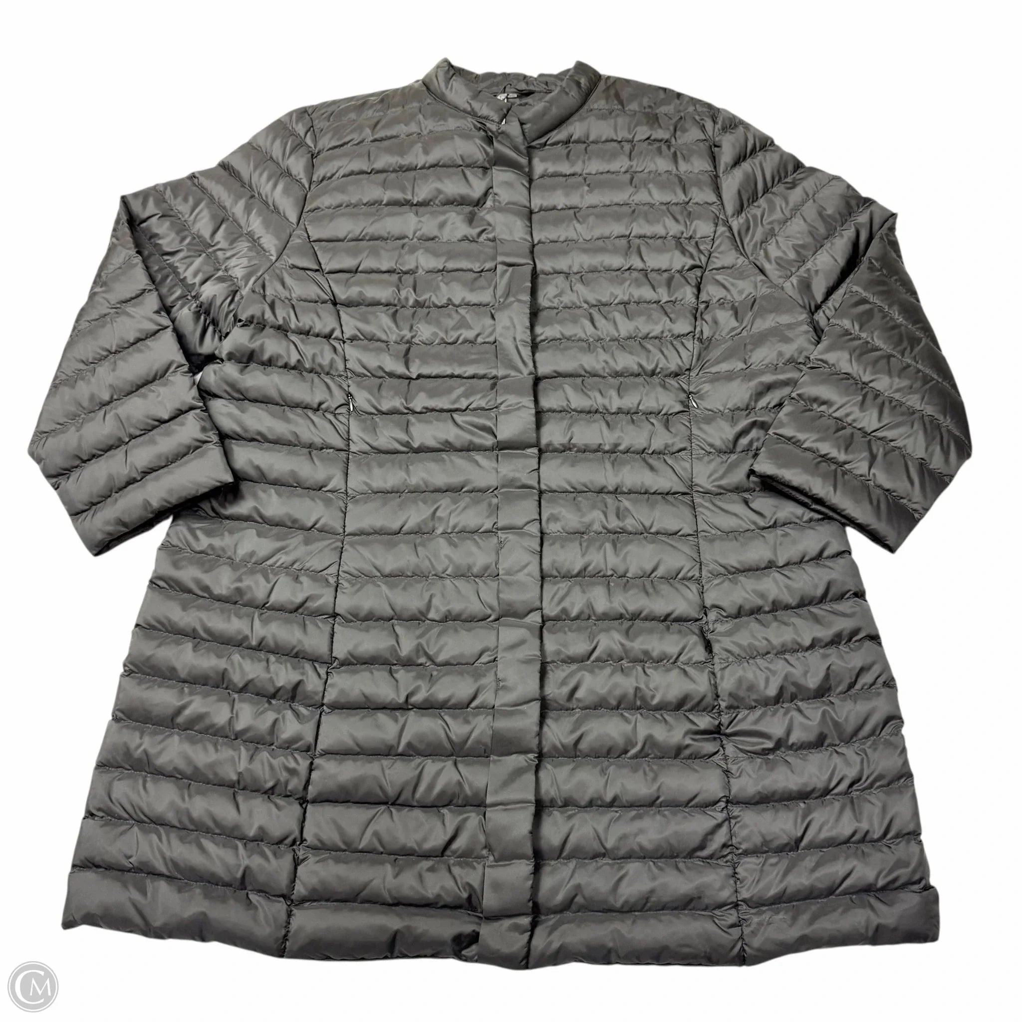 retro look FleeceLined Coat Puffer & Quilted By Lulu B In Black, Size: 1x