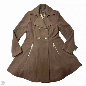 Coat Wool By Shelli Segal In Brown, Size: M Weekday Street Look Windproof Insulated Coat